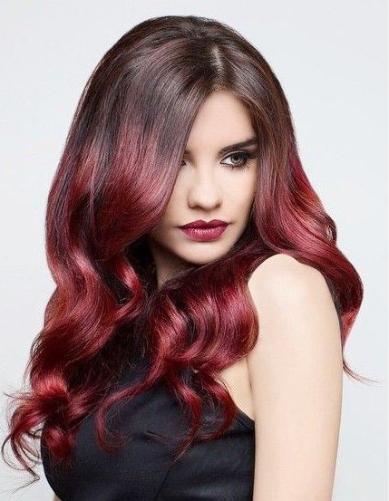 Hairfashion Today – Burgundy Red Ombre Hairstyle – Hairfashion Today